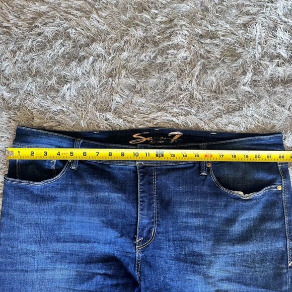 Seven7 Women's Plus Size 22 Dark Wash Denim Boot cut Mid Rise Jean - Picture 10 of 12